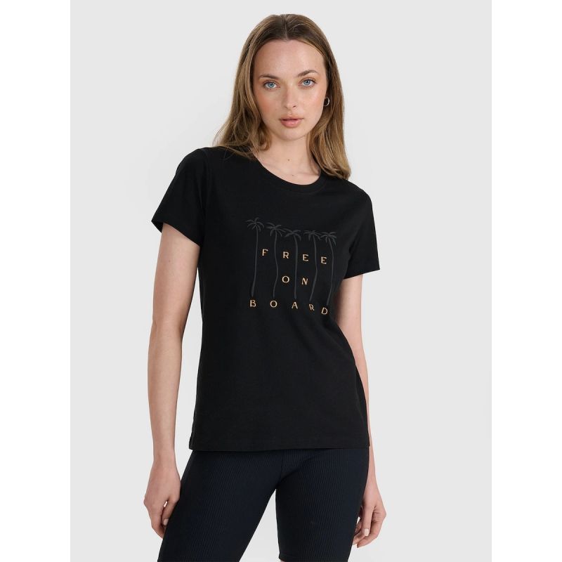 4F Women's regular printed T-shirt női póló 4FRSS25TTSHF3162-20S