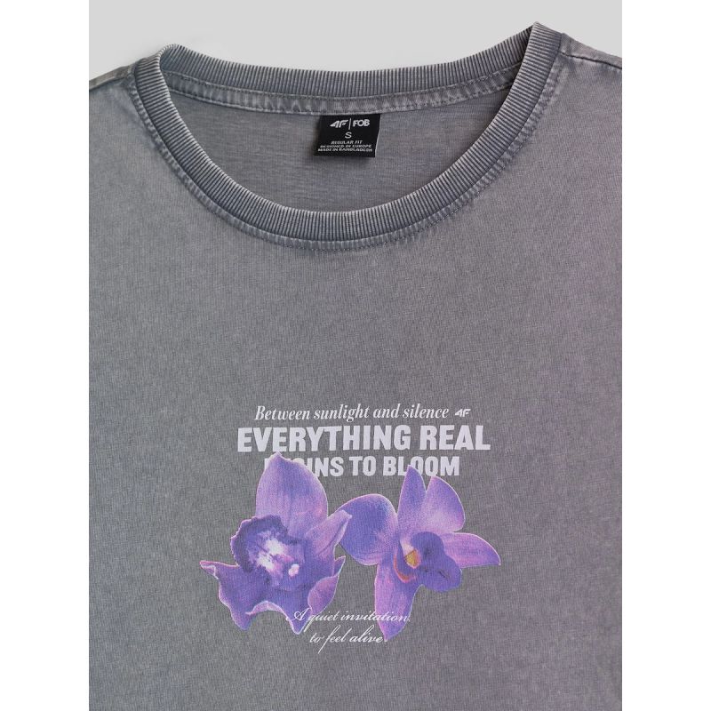 4F Women's regular printed T-shirt női póló 4FRSS26TTSHF4513-27S