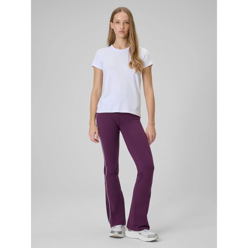 4F Women's slim plain T-shirt női póló 4FRAW25TTSHF3623-10S