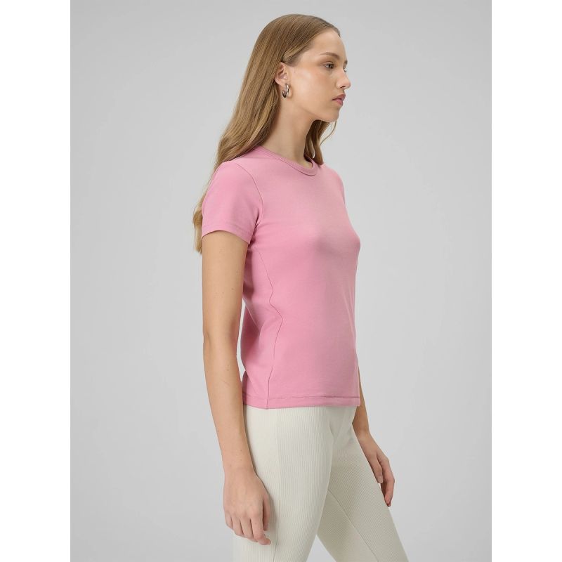 4F Women's slim plain T-shirt női póló 4FRAW25TTSHF3623-56S
