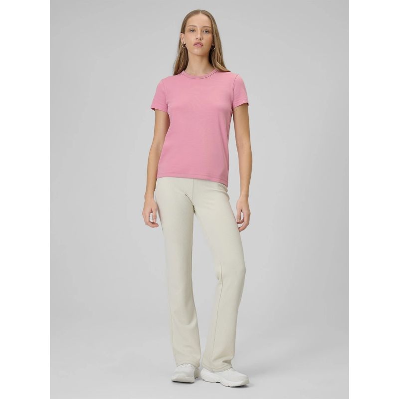 4F Women's slim plain T-shirt női póló 4FRAW25TTSHF3623-56S