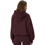 4F Women's sweatshirt F2175 dark 80S barna női kapucnis pulóver 4FWSS26TSWSF217580S