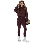 4F Women's sweatshirt F2175 dark 80S barna női kapucnis pulóver 4FWSS26TSWSF217580S