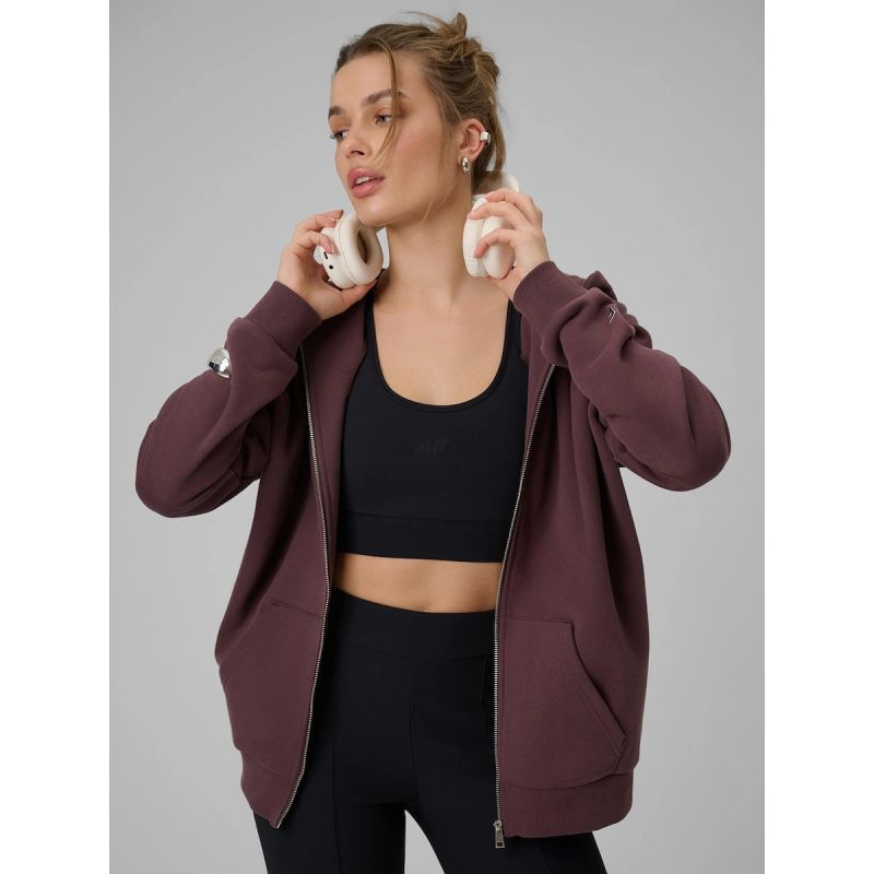 4F Zip-Up Hoodie női kapucnis pulóver