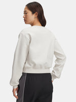 Under Armour Nõi UA Icon Vida Flc Crew-WHT Pulóver fehér