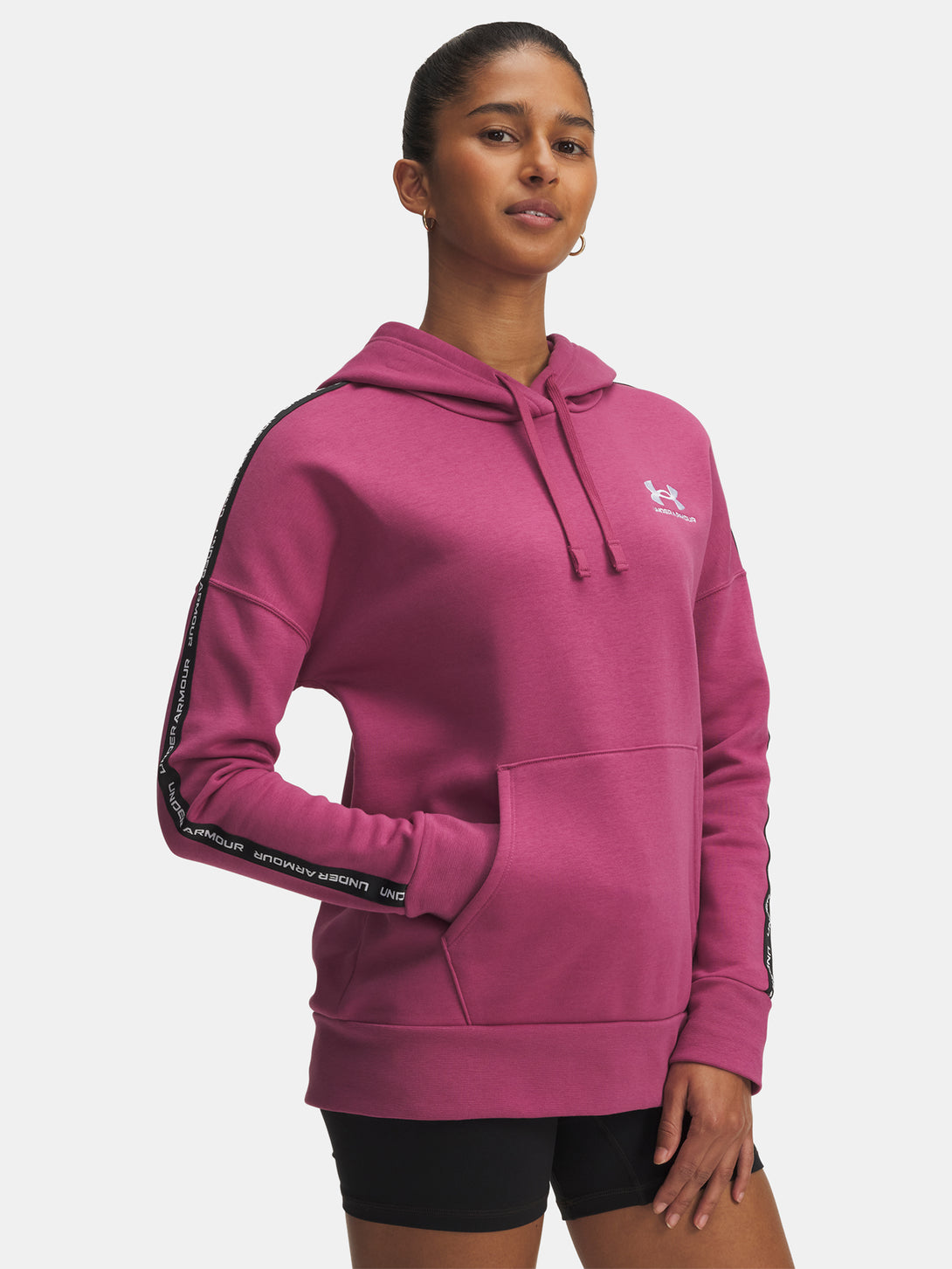 Under Armour Nõi pulóver Icon Fleece Taped Hdy-RED Pulóver