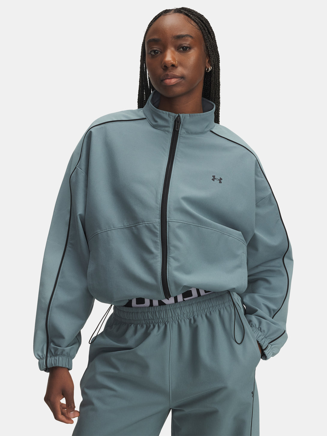 Under Armour Nõi kabát UA Rival Swoven Jacket-BLU Kapucnis pulóver 
