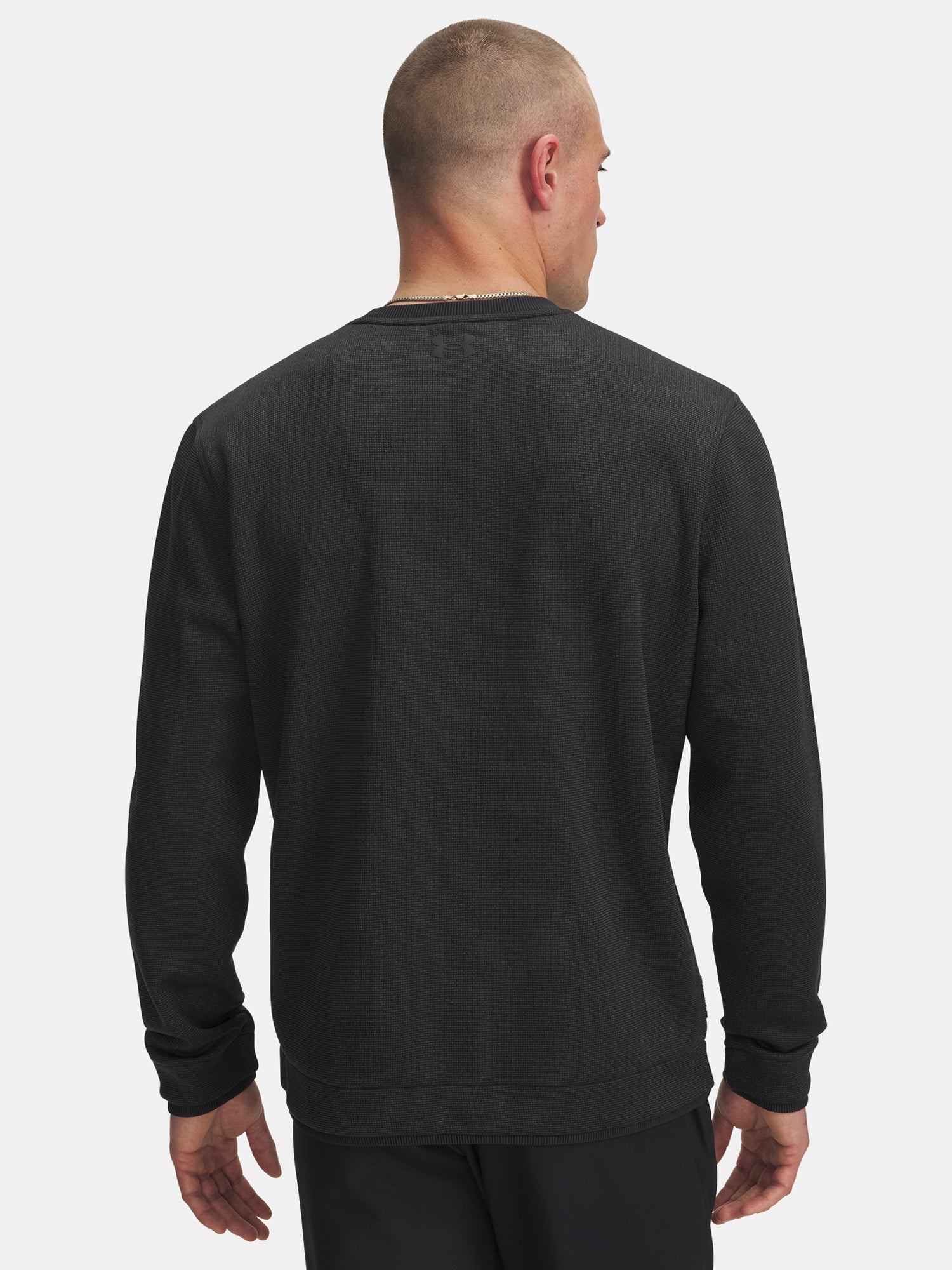 Férfi Under Armour UA M Sweater Fleece Crew-BLK pulóver