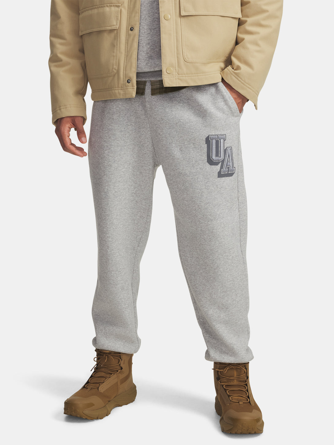 Under Armour Férfi melegítõnadrág UA Icon Flc Graphic Jgr-GRY Nadrág