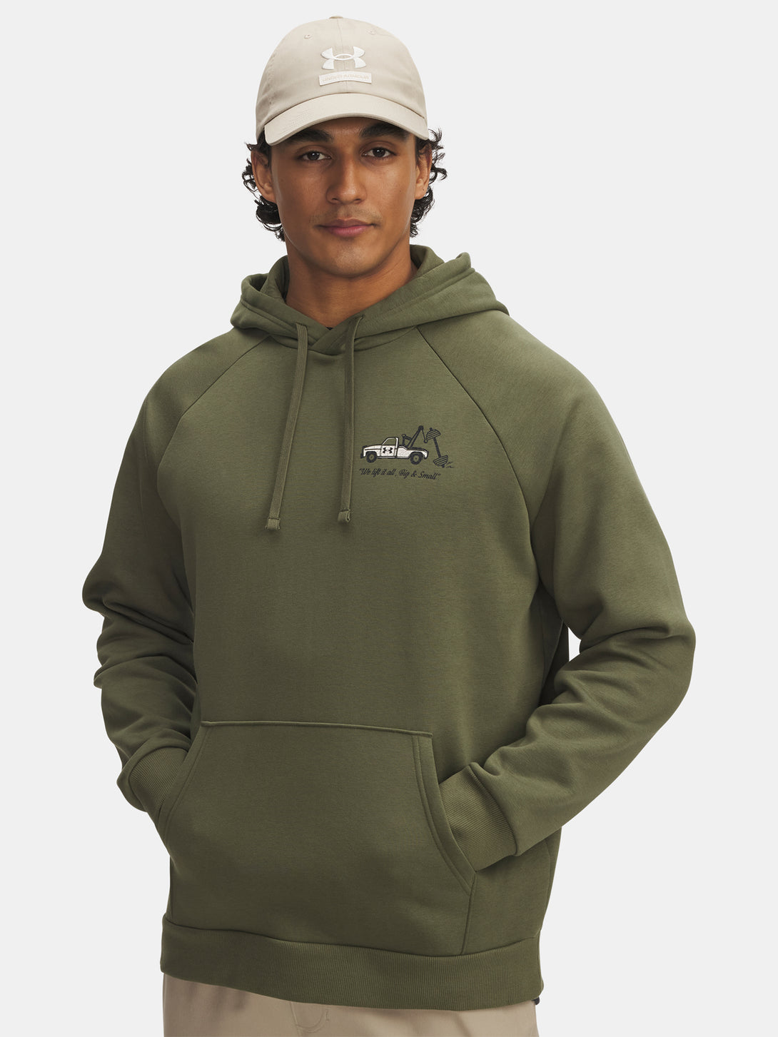 Under Armour Férfi pulóver UA Rival Fleece HBR Logo HD-GRN Pulóver