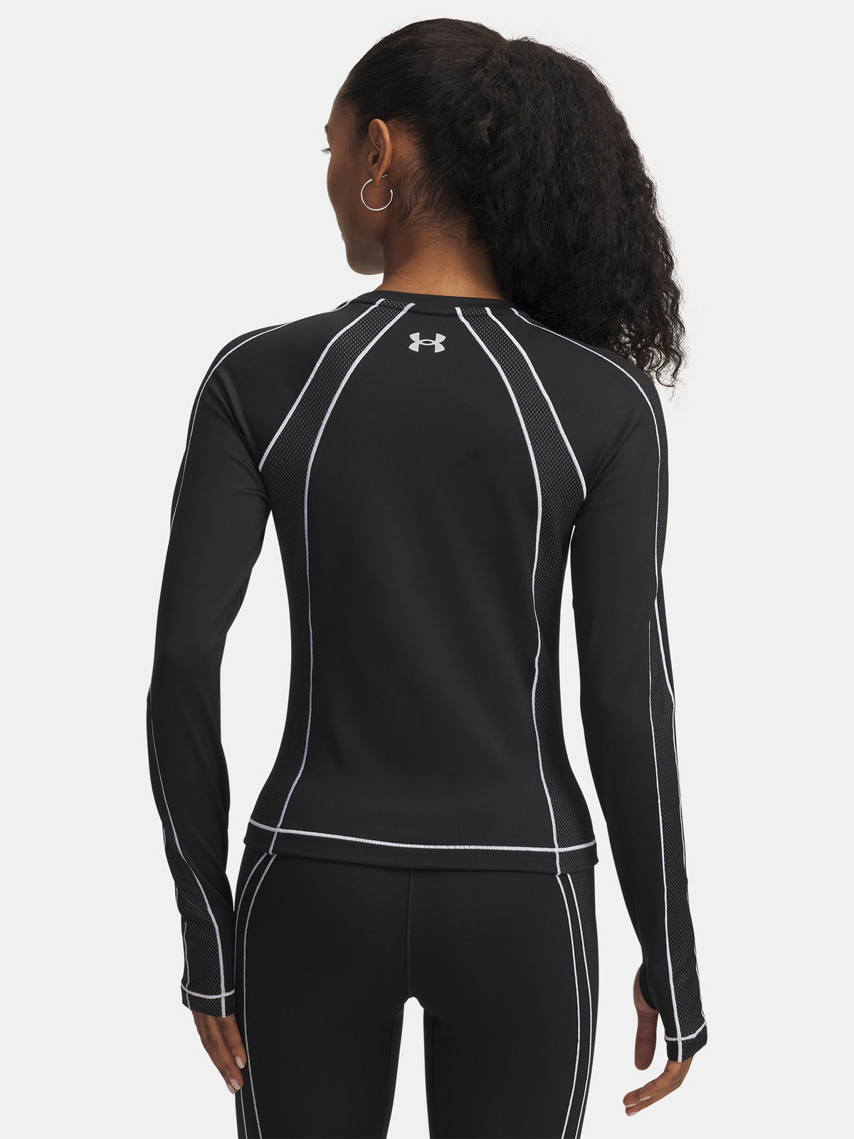 Under Armour UA ColdGear Textured Crew-BLK nõi póló