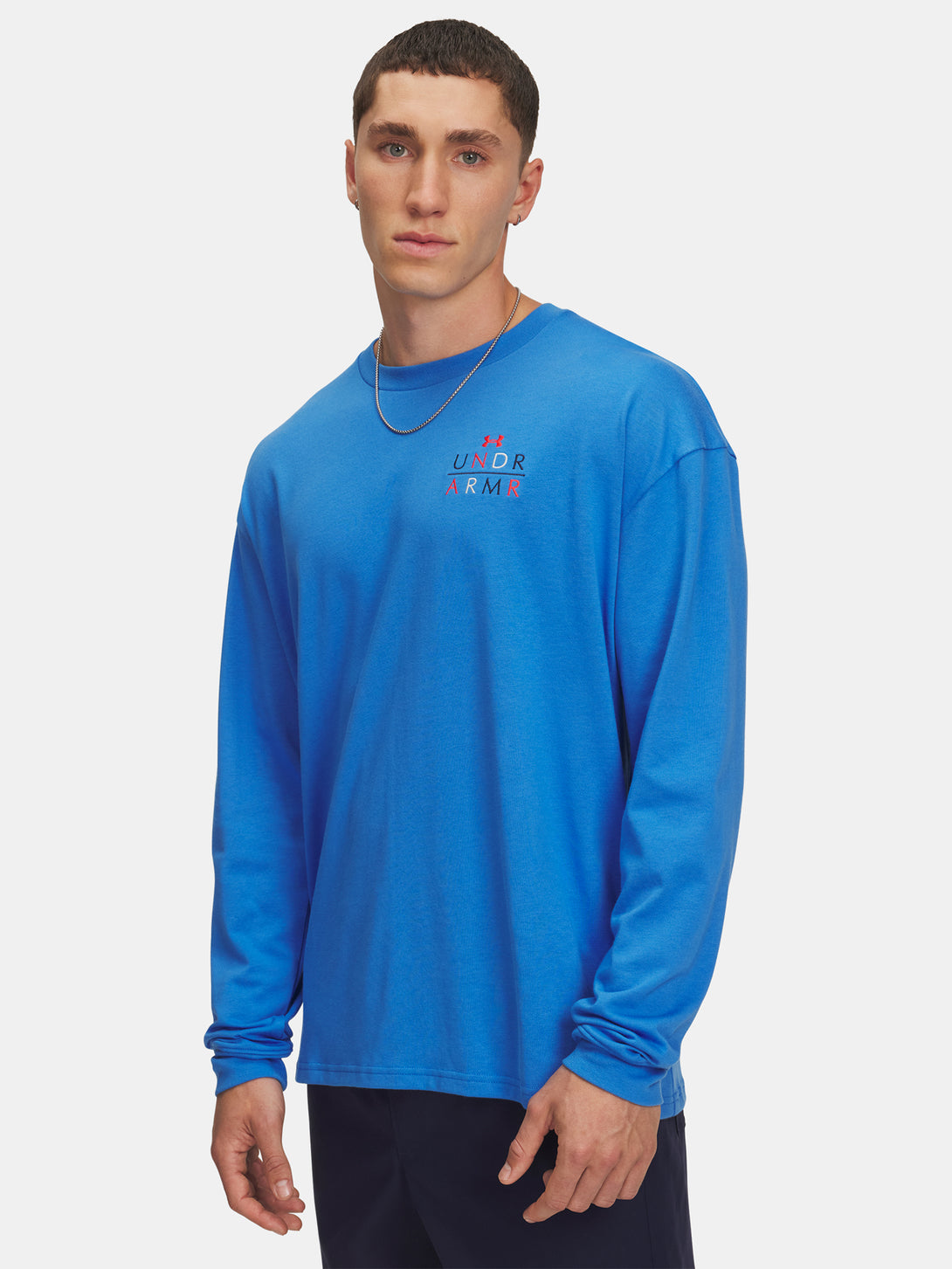 Under Armour Férfi póló UA HWT MODERN SPORT OS LS-BLU Pulóver