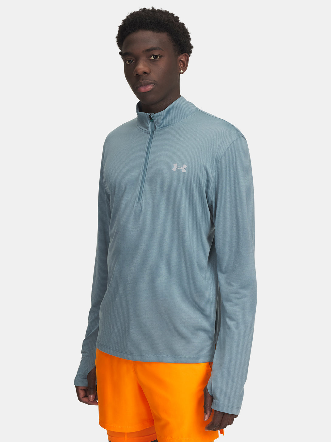 Under Armour Férfi póló UA LAUNCH 1/4 ZIP-BLU Pulóver