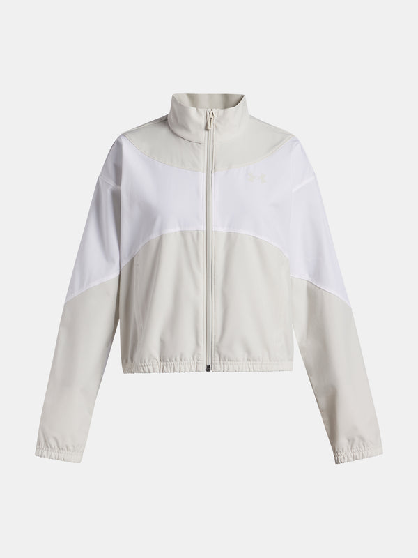 Under Armour Lány kabát UA Rival Woven Jacket-WHT Kapucnis pulóver 