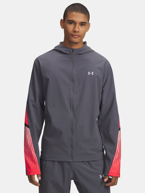 Under Armour Férfi kabát UA Velociti Storm Hooded Jkt-GRY Kabát