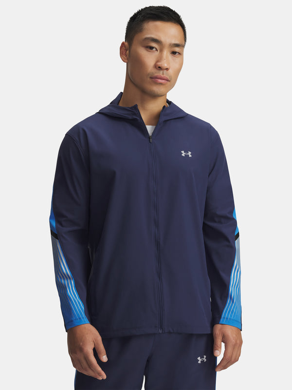 Under Armour Férfi kabát UA Velociti Storm Hooded Jkt-BLU Kapucnis pulóver 