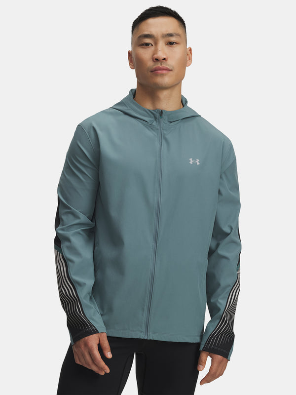 Under Armour Férfi kabát UA Velociti Storm Hooded Jkt-BLU Kapucnis pulóver 