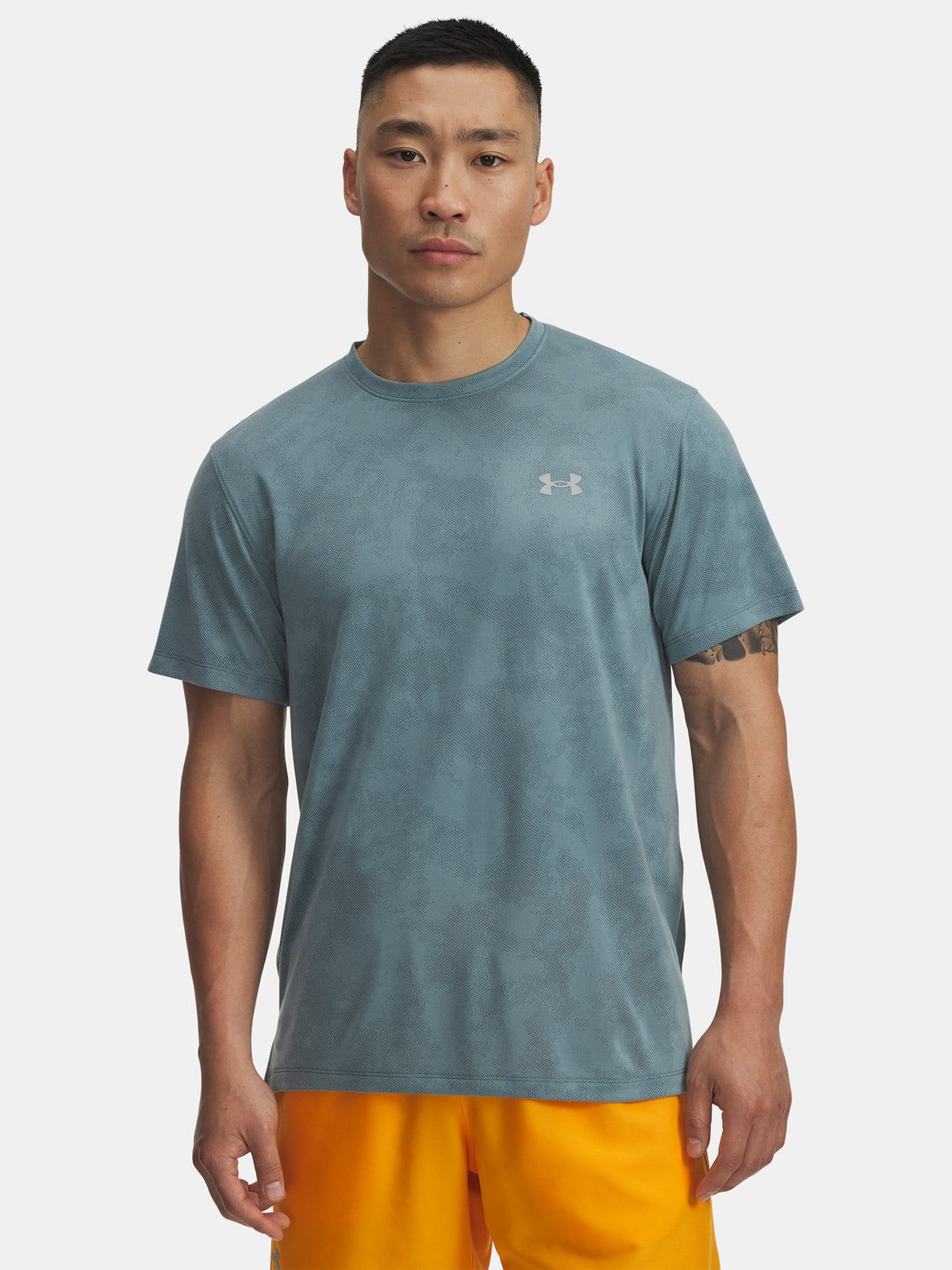 Under Armour Férfi póló UA Launch Camo SS-GRN Póló