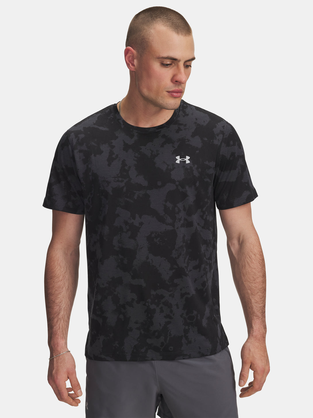 Under Armour Férfi póló UA Launch Printed SS-GRY Póló