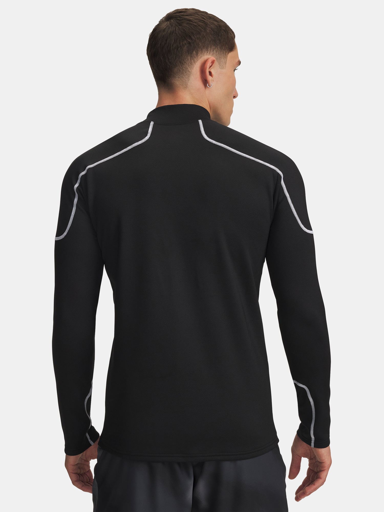 Férfi póló Under Armour Cold Weather Grid LS Mock-BLK