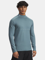Under Armour Cold Weather Grid LS Mock-BLU férfi póló