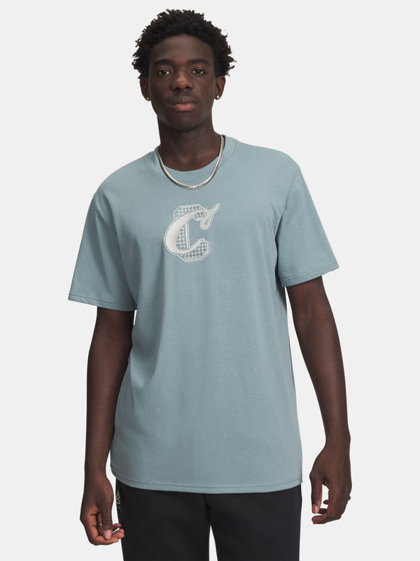 Under Armour Férfi Curry Verbiage Tee 1-GRN póló Póló