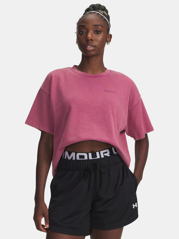 Under Armour Nõi póló UA HWT Boxy Wash SS-RED Póló