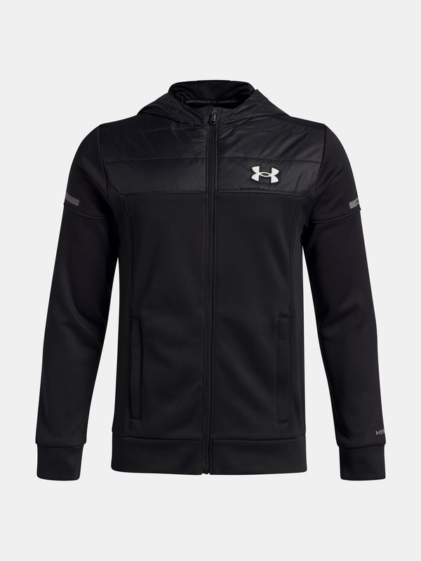 Under Armour Fiú pulóver UA Armour Flc Pro Utility FZ-BLK Kapucnis pulóver 