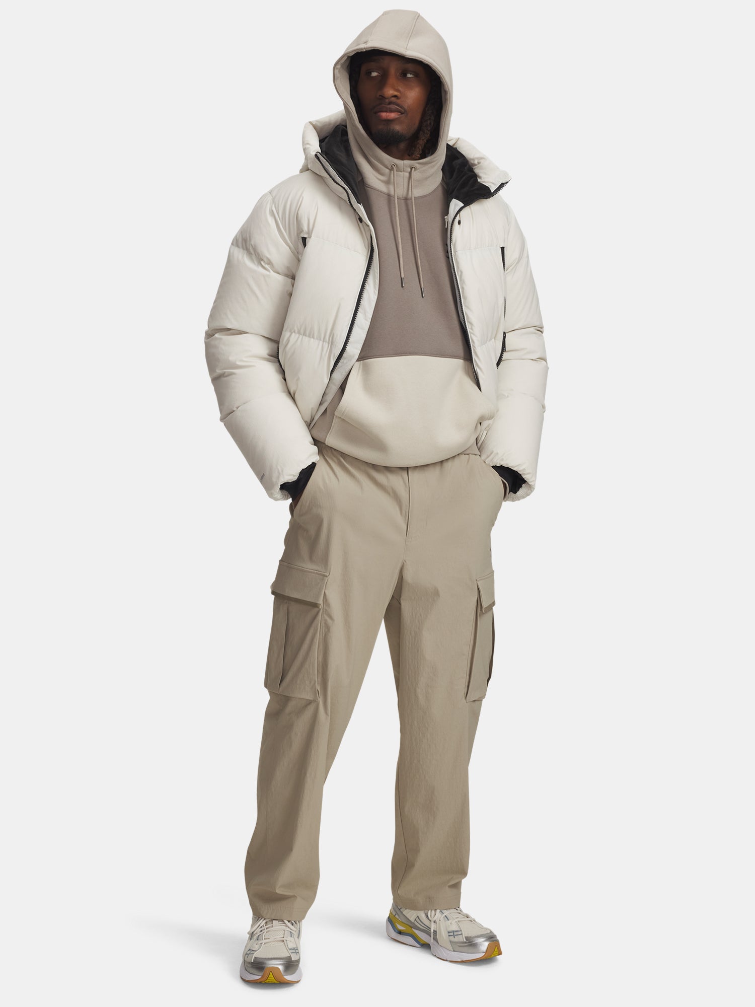 Férfi pulóver Under Armour UA Icon HW Colorblocked Hdy-BRN