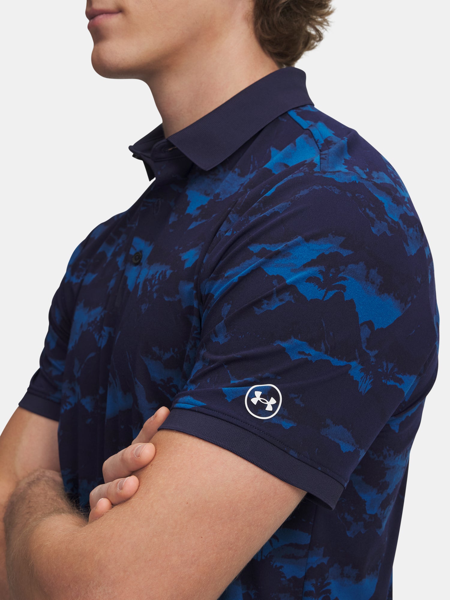 Férfi póló Under Armour UA ArmourDry Print Rib Polo