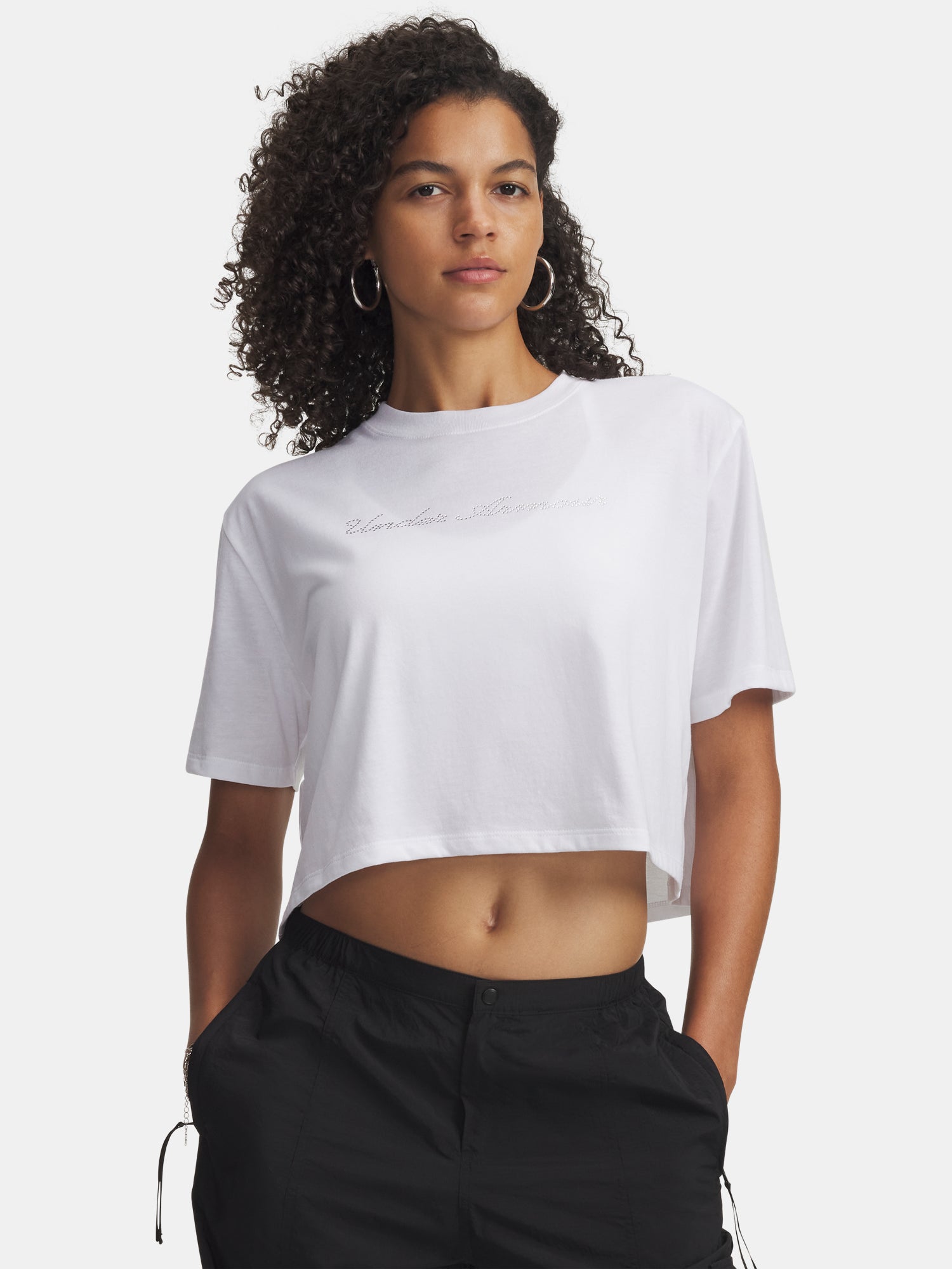 Dámské triko Under Armour UA W WM CROP SS-WHT