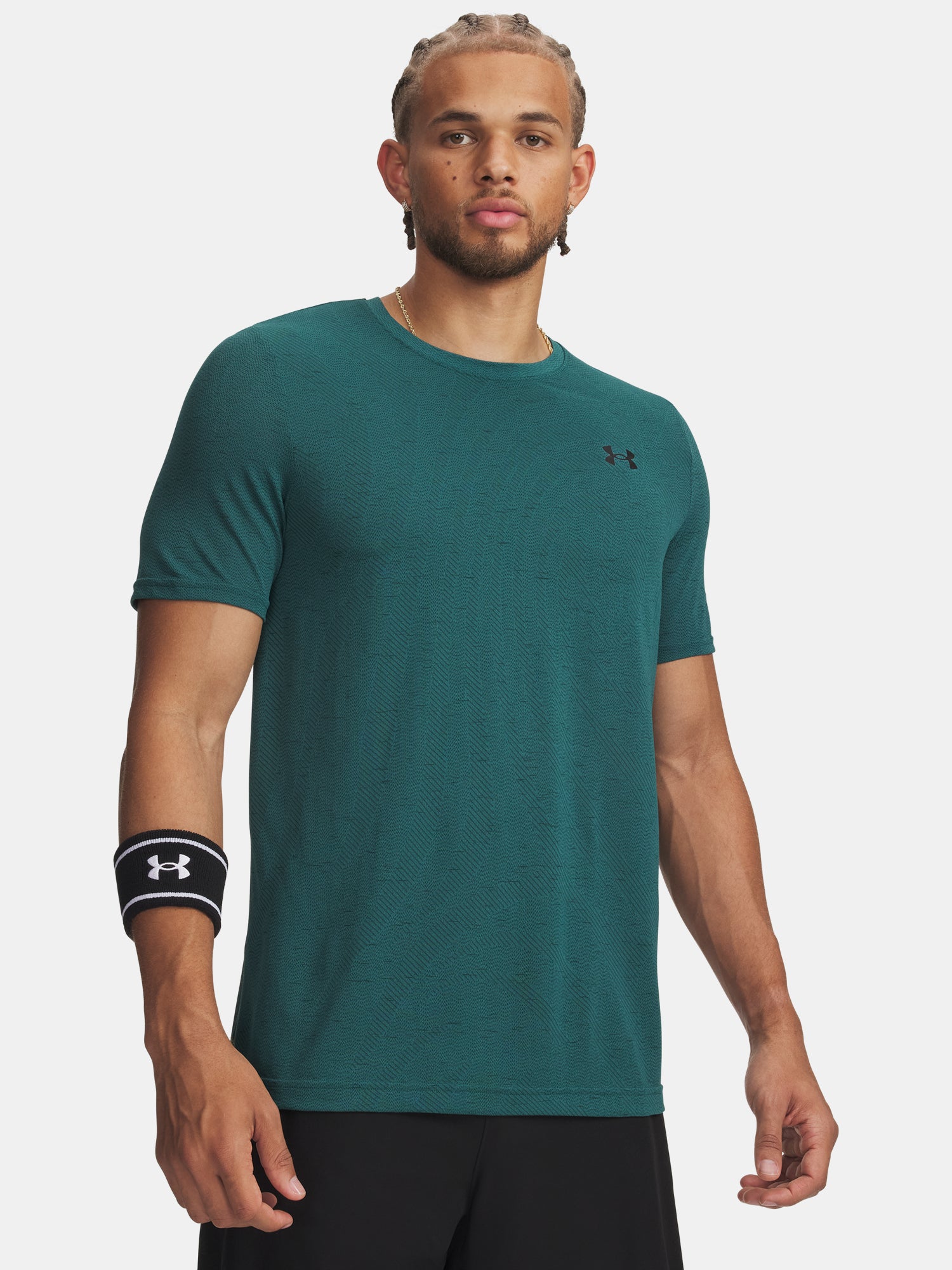 Férfi póló Under Armour Vanish Seamless Novelty SS-GRN