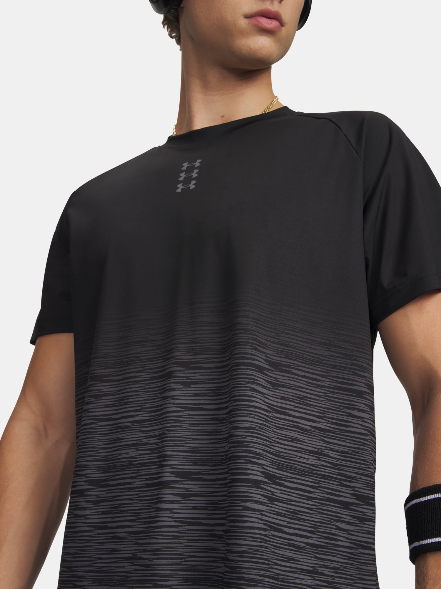 Férfi póló Under Armour UA Hoops SS Shooting Shirt-BLK