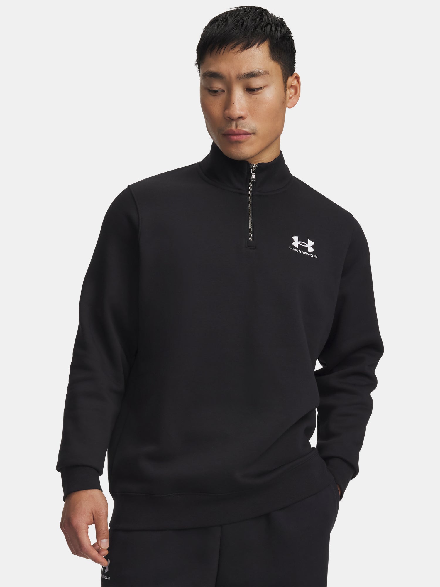 Férfi pulóver Under Armour UA Icon Fleece 1/4 Zip-BLK