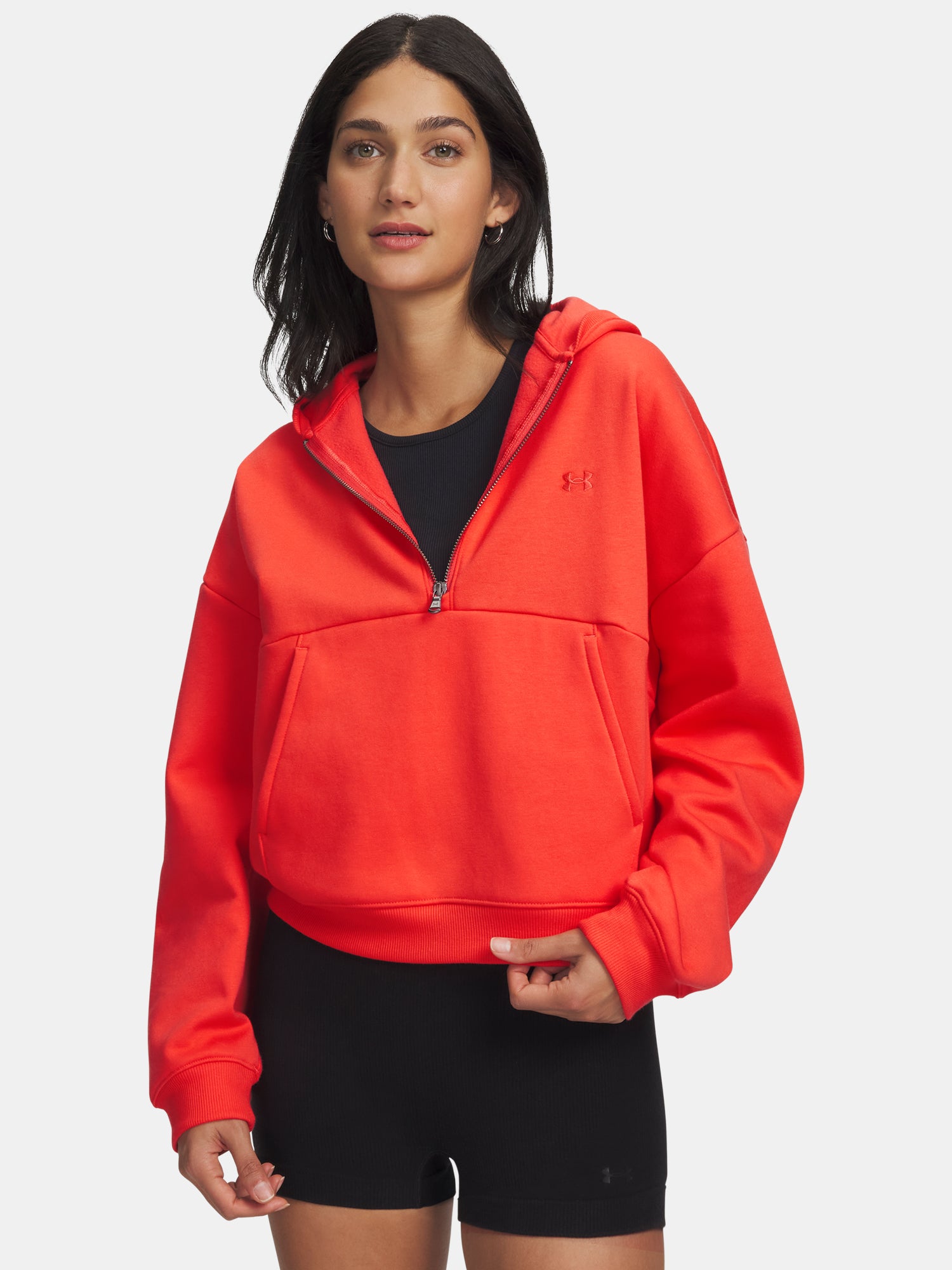 Nõi pulóver Under Armour UA Icon Fleece HZ Hoodie-RED