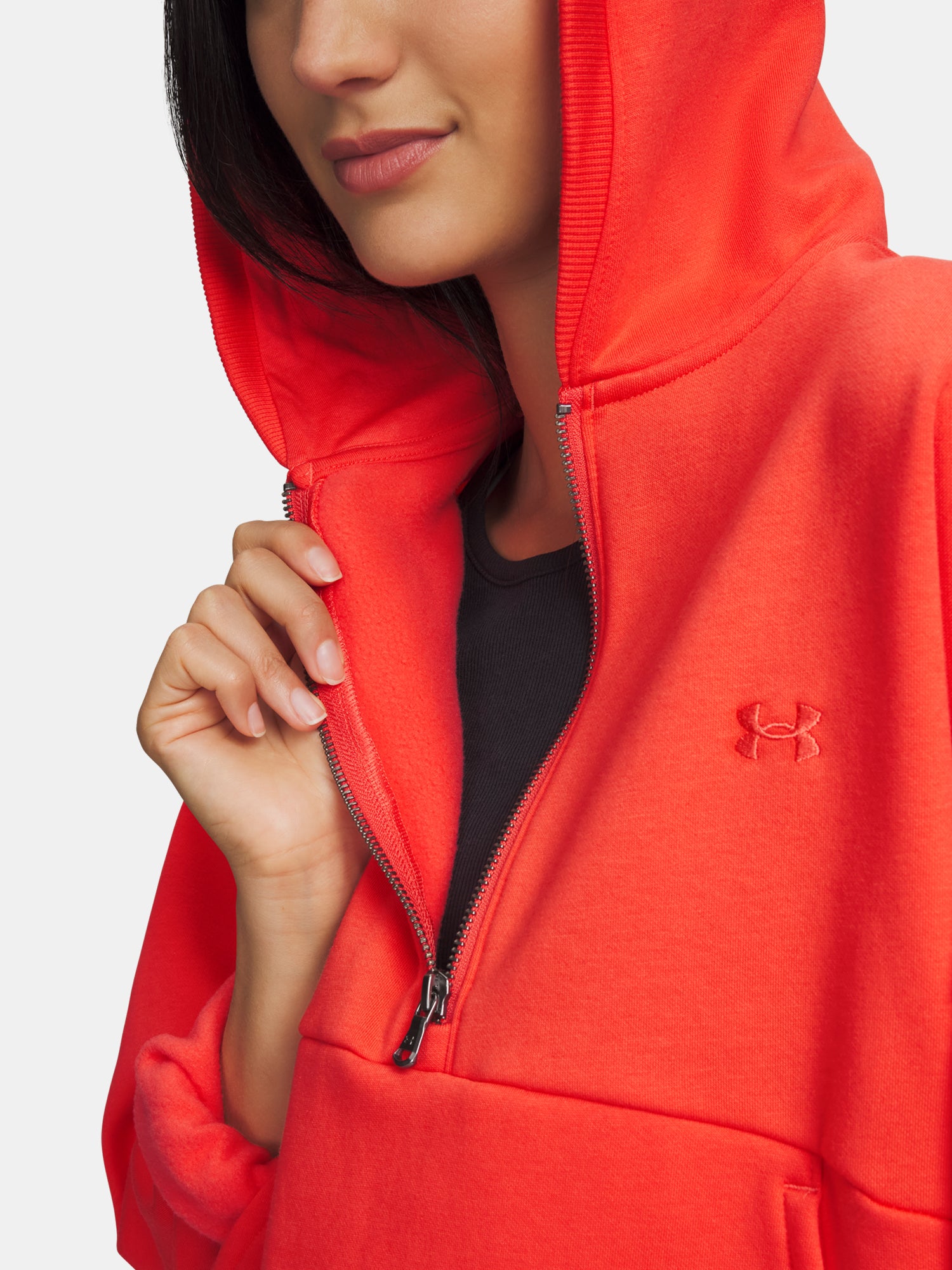 Nõi pulóver Under Armour UA Icon Fleece HZ Hoodie-RED