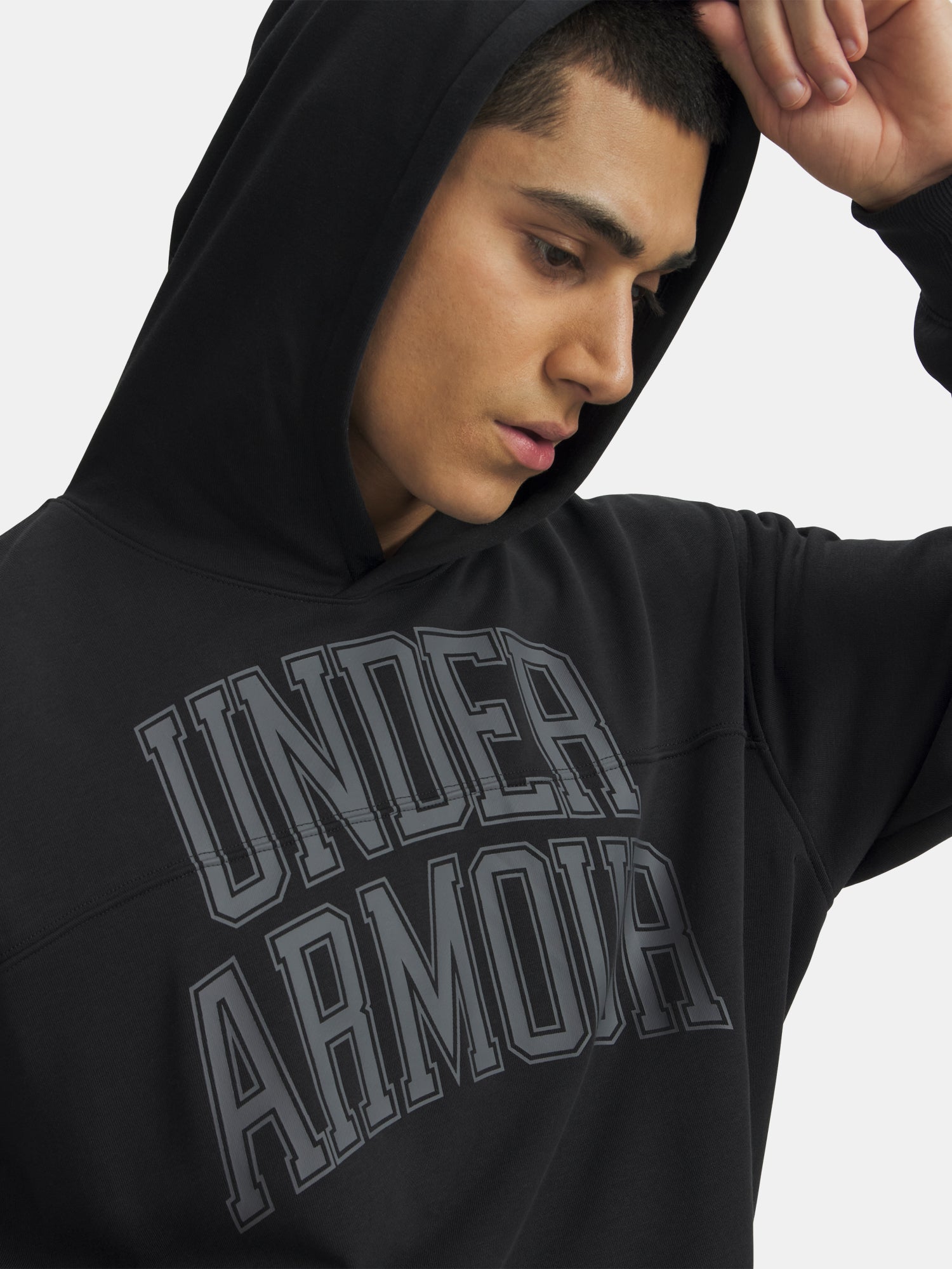 Férfi Under Armour UA Rival LW Graphic Hoodie-BLK pulóver
