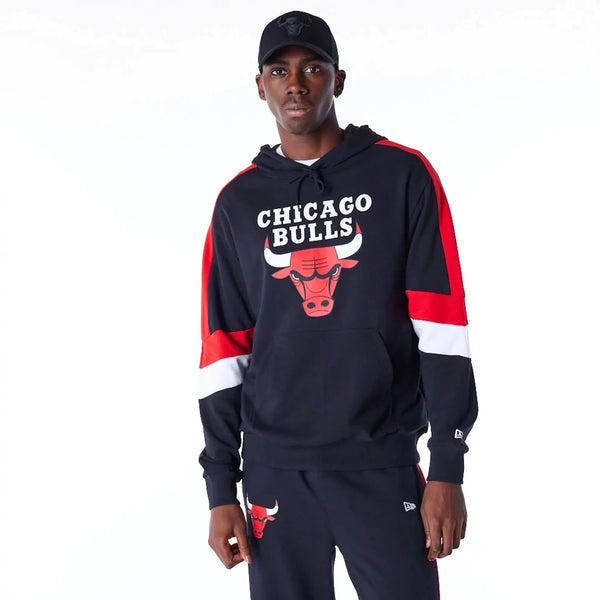 New Era Chicago Bulls Colour Block Black kapucnis pulóver