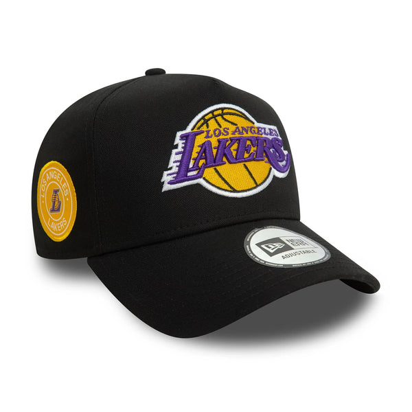 New Era LA Lakers Patch Black 9FORTY E-Frame baseball sapka