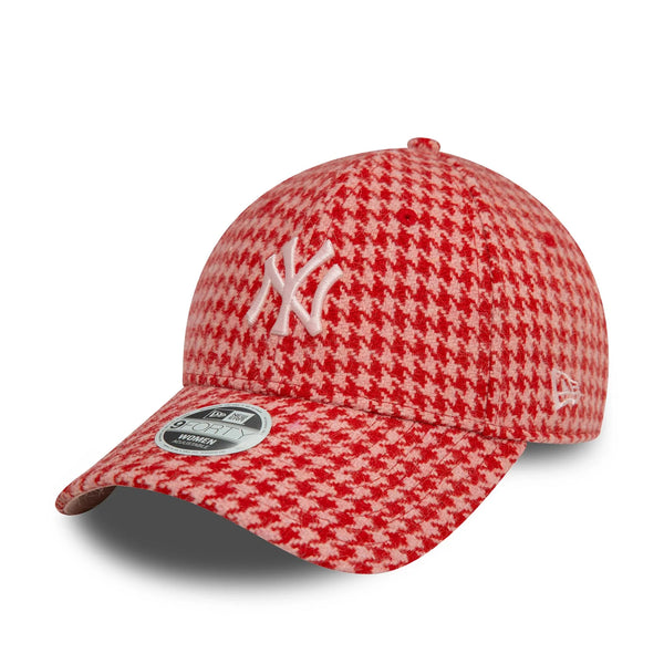 New Era New York Yankees Houndstooth Red 9FORTY baseball sapka, női