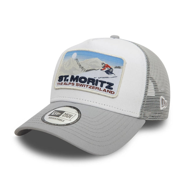 New Era St. Moritz Ski Patch Grey 9FORTY A-Frame Trucker sapka