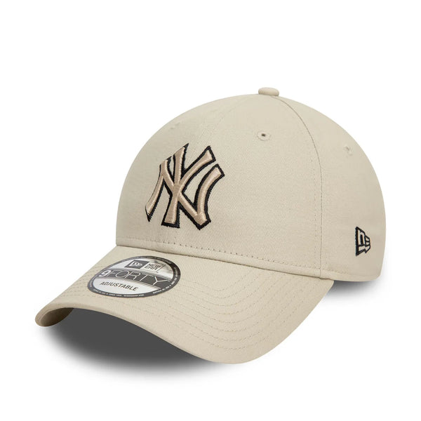 New Era New York Yankees Team Outline Cream 9FORTY baseball sapka