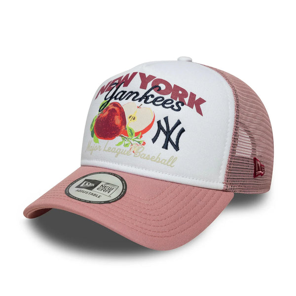 New York Yankees Fruit Graphic Dark Pink 9FORTY A-Frame Trucker sapka