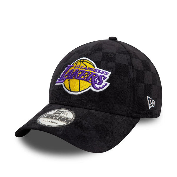 New Era LA Lakers Tonal Check Black 9FORTY baseball sapka