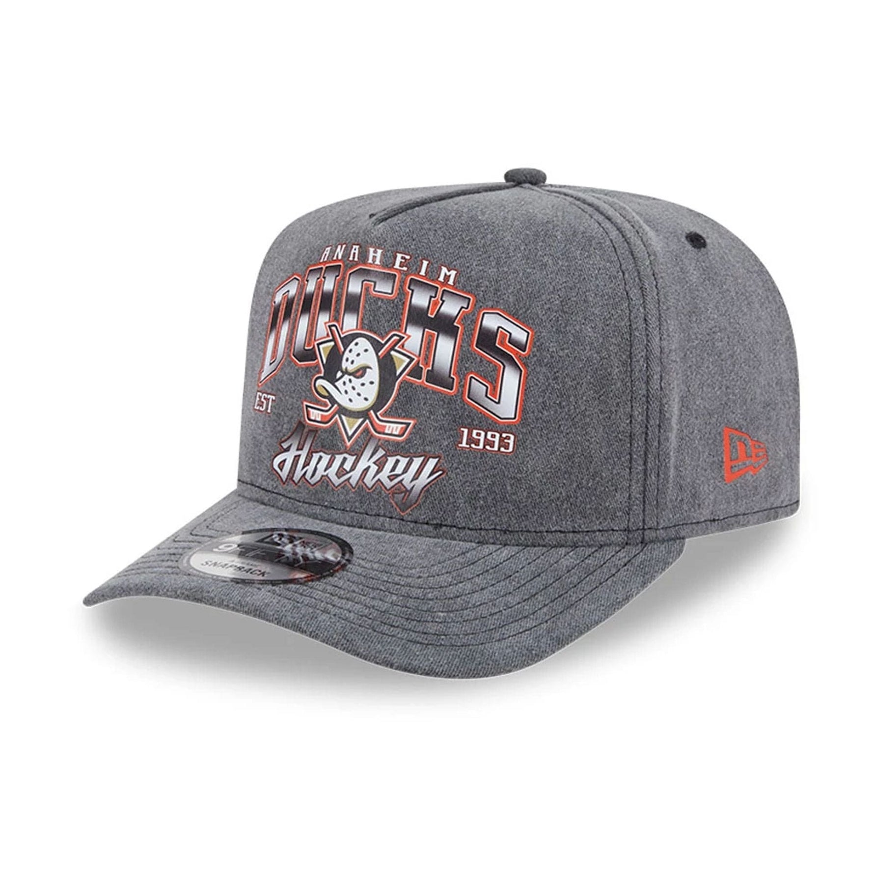 Anaheim Ducks NHL Washed Black 9FIFTY A-Frame Adjustable Cap - baseball sapka