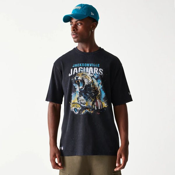 New Era Jacksonville Jaguars NFL Games Premium Apparel Black Oversized póló