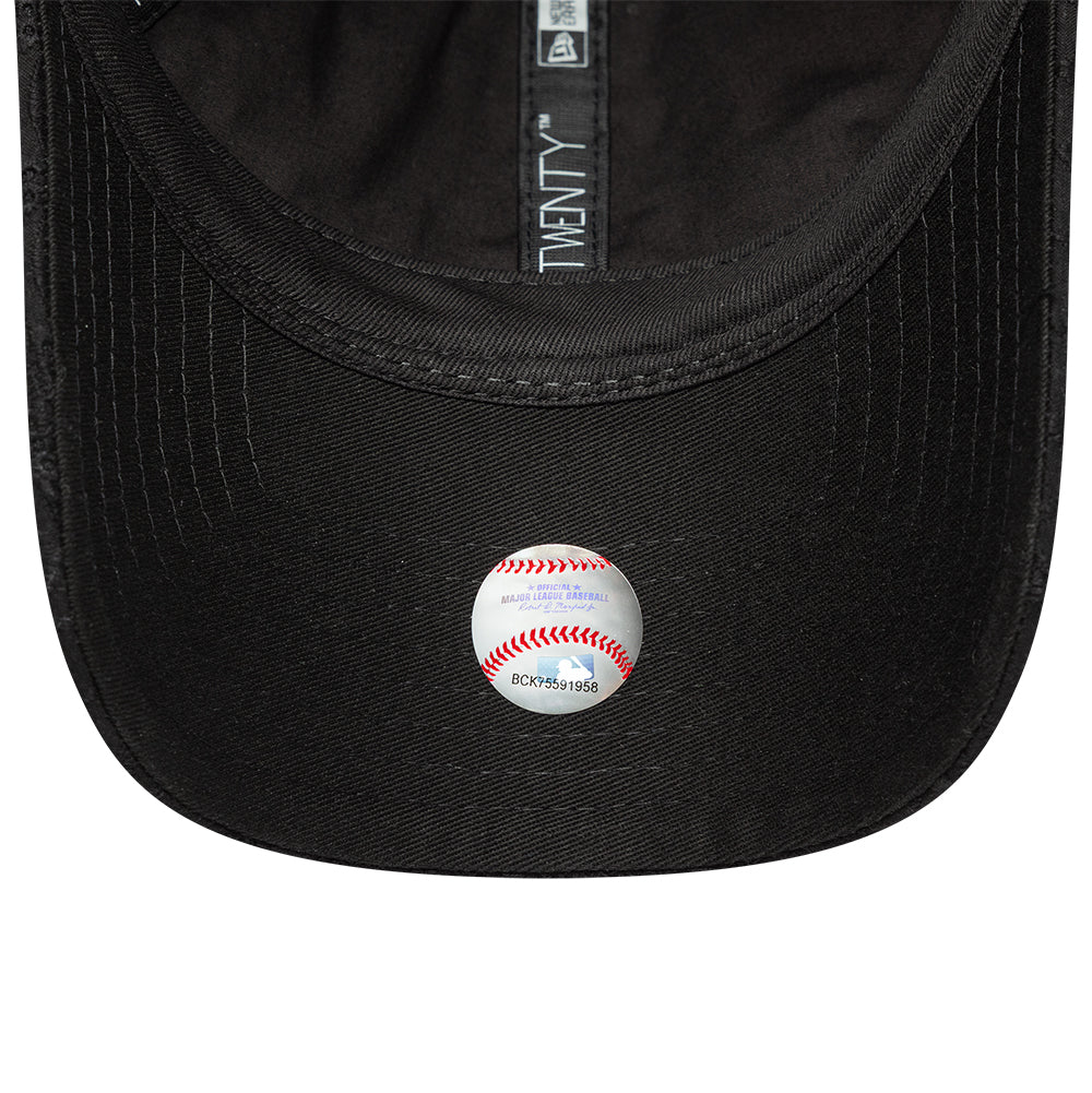 New York Yankees Womens MLB Broderie Black 9TWENTY női baseball sapka