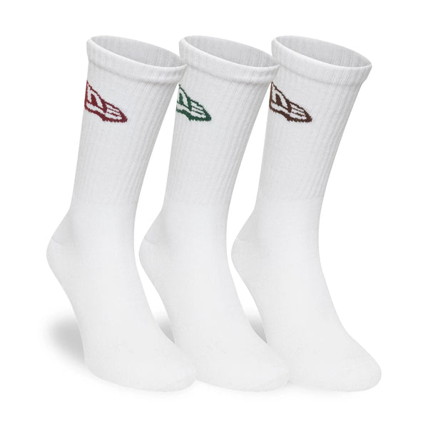 New Era Flag White 3 darabos zokni szett