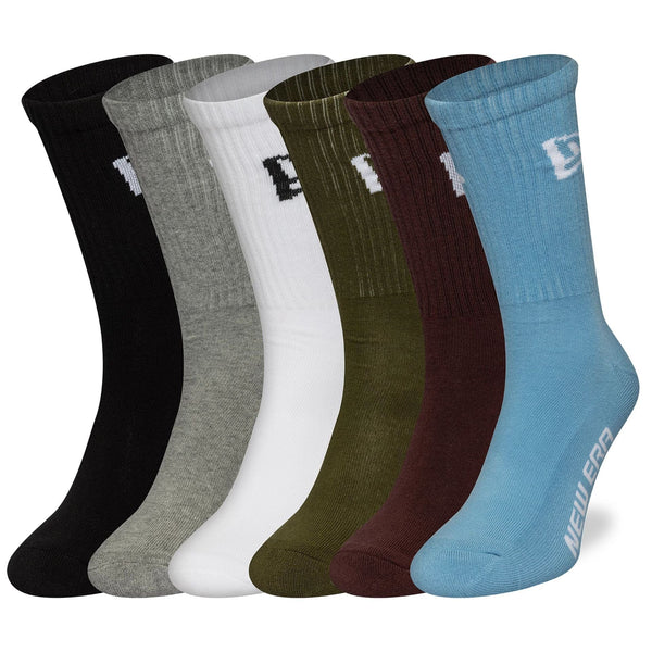 New Era Flag 6-Pack Multi Crew zokni