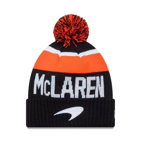 New Era McLaren Racing Black Sport Knit Beanie kötött sapka